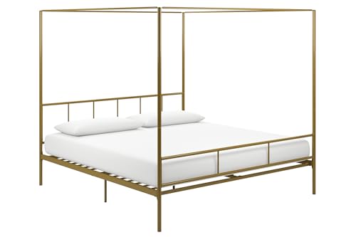 Marion Canopy Bed, King, Gold, view 5