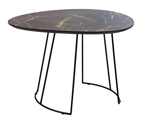 Safavieh Home Brooks Modern Faux Grey Sandstone and Black Side Table