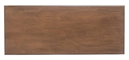 SAFAVIEH Furniture - Tinsley Rectangle Console Table - Brown - Solid Wood - Farmhouse Turned-Leg Design - Ideal for Entryway, Living Room, Hallway, 28"W x 11.75"D x 28"H (CNS5724C)