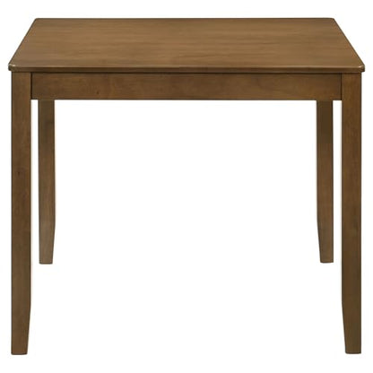 Coaster Home Furnishings - Parkwood - Wood - 5-Piece Square Dining Table Set – Rustic Dining Set with Vertical Slat Back Chairs and Black Seat - Dining Room or Kitchen - Honey Brown - 150400