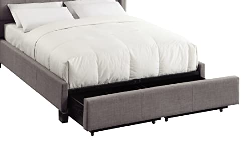 Tufted 2-Drawer Footboard Storage Bed, Queen, Royal - Dolphin Linen