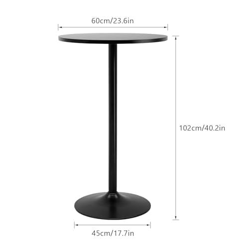 Bistro Pub Table 40 Inch Height Cocktail Table Round Bistro Bar Table for Home and Kitchen Dining