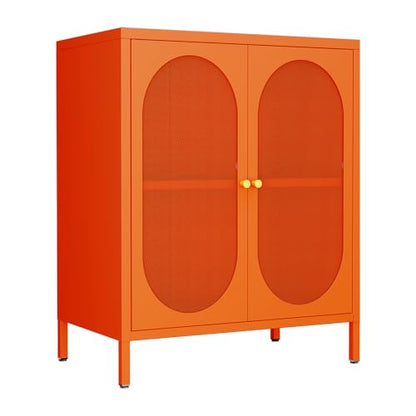 2 Door Accent Cabinet, Metal Storage Cabinet with Adjustable Shelf, view 7