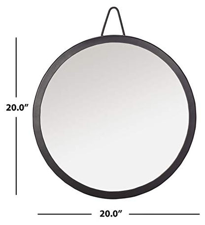SAFAVIEH Home Collection Darsey 20-inch Black Round Mirror