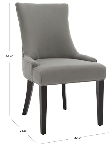 SAFAVIEH Home Collection - Lester Granite Upholstered Dining Chair, Modern Armless Design with Solid Wood Legs, Comfortable Seating for Dining Room or Kitchen (MCR4709B)