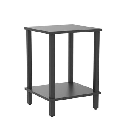 End Table, Set of 2, Side Table, Nightstand, 2-Tier Storage Shelf, Sofa Table for Small Space, Living Room, Bed Room TB01BK035
