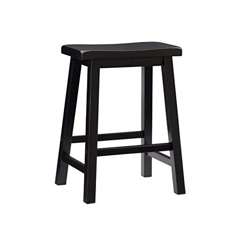 Powell Furniture Sand Through Terra Cotta Counter Stool, 24", Antique Black