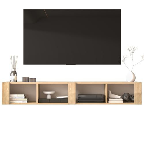 Atelier Mobili Floating TV Stand for 75 Inch TVs – Wall Mounted Entertainment, view 8