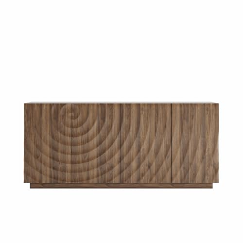 GDFStudio 59" Modern Buffet Cabinet with 3D Water Ripple Doors, view 7