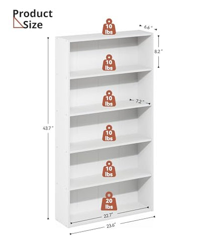 DVD Storage Rack Media Tower, 5 Tier Organizer Shelf for CDs, view 3