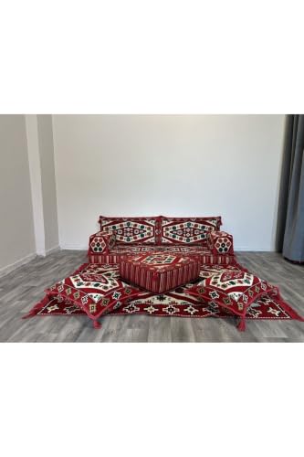 SODEF Modern Red Turkish Corner Sofa Set - Comfortable & Stylish Living Room Furniture - Red