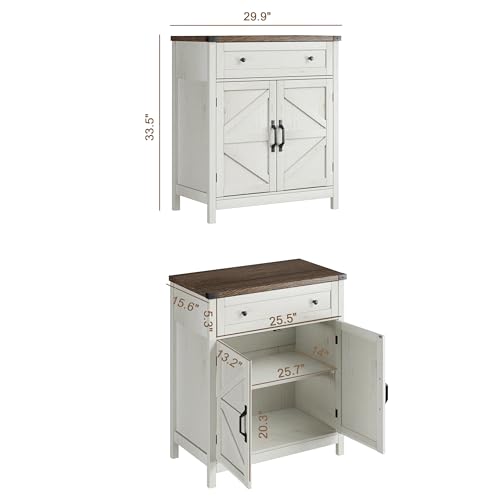 30" W Coffee Bar Cabinet, Kitchen Storage Cabinet with Drawer, view 3