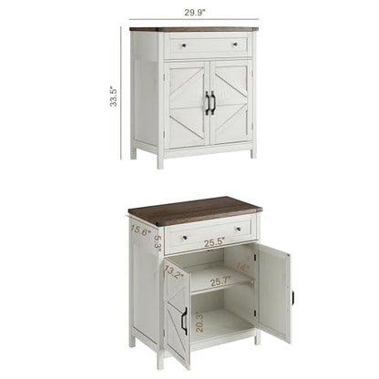 30" W Coffee Bar Cabinet, Kitchen Storage Cabinet with Drawer, view 3