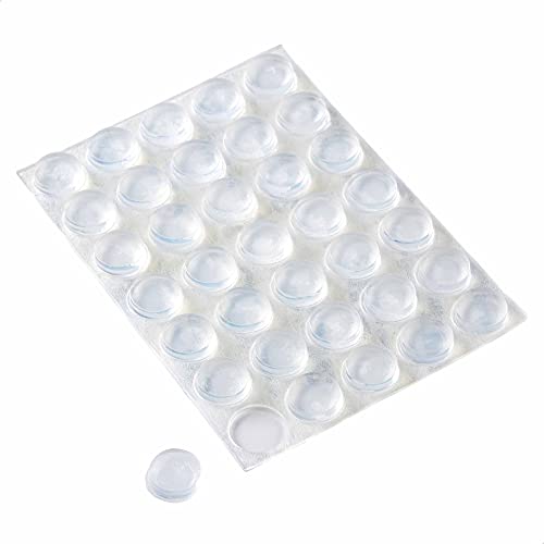 Cabinet Door Bumpers, Clear Self Adhesive Pads for Surface Protection, Noise Reduction and Sound Dampening, Rubber Stoppers for Drawers and Cupboards, 300-Piece, 6.9 x 4.5 x 0.6 inch