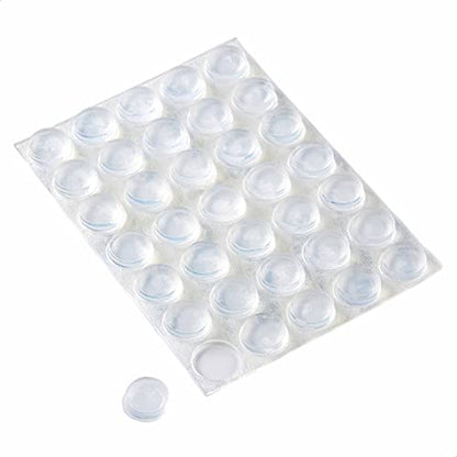 Cabinet Door Bumpers, Clear Self Adhesive Pads for Surface Protection, Noise Reduction and Sound Dampening, Rubber Stoppers for Drawers and Cupboards, 300-Piece, 6.9 x 4.5 x 0.6 inch