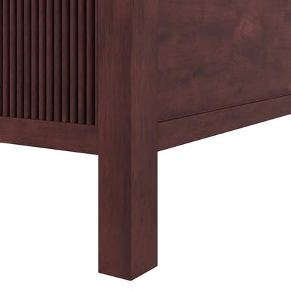 King Wooden Canopy Bed Frame with Headboard, Espresso, view 7
