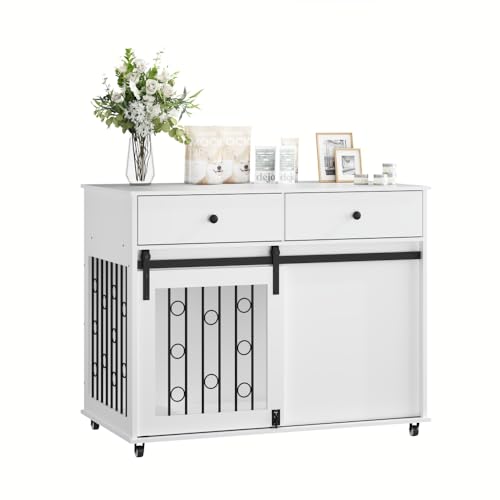 Dog Crate Furniture Wooden Dog Crate Pet Kennel, Dog Cage End Table, view 8