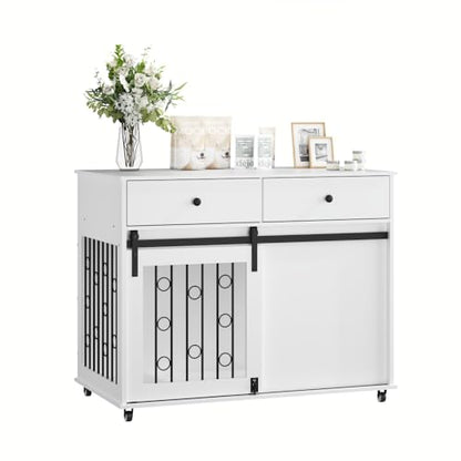 Dog Crate Furniture Wooden Dog Crate Pet Kennel, Dog Cage End Table, view 8