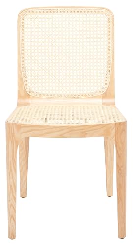SAFAVIEH Couture Collection Frank Tropical Coastal Natural Rattan Dining Chair Set of 2