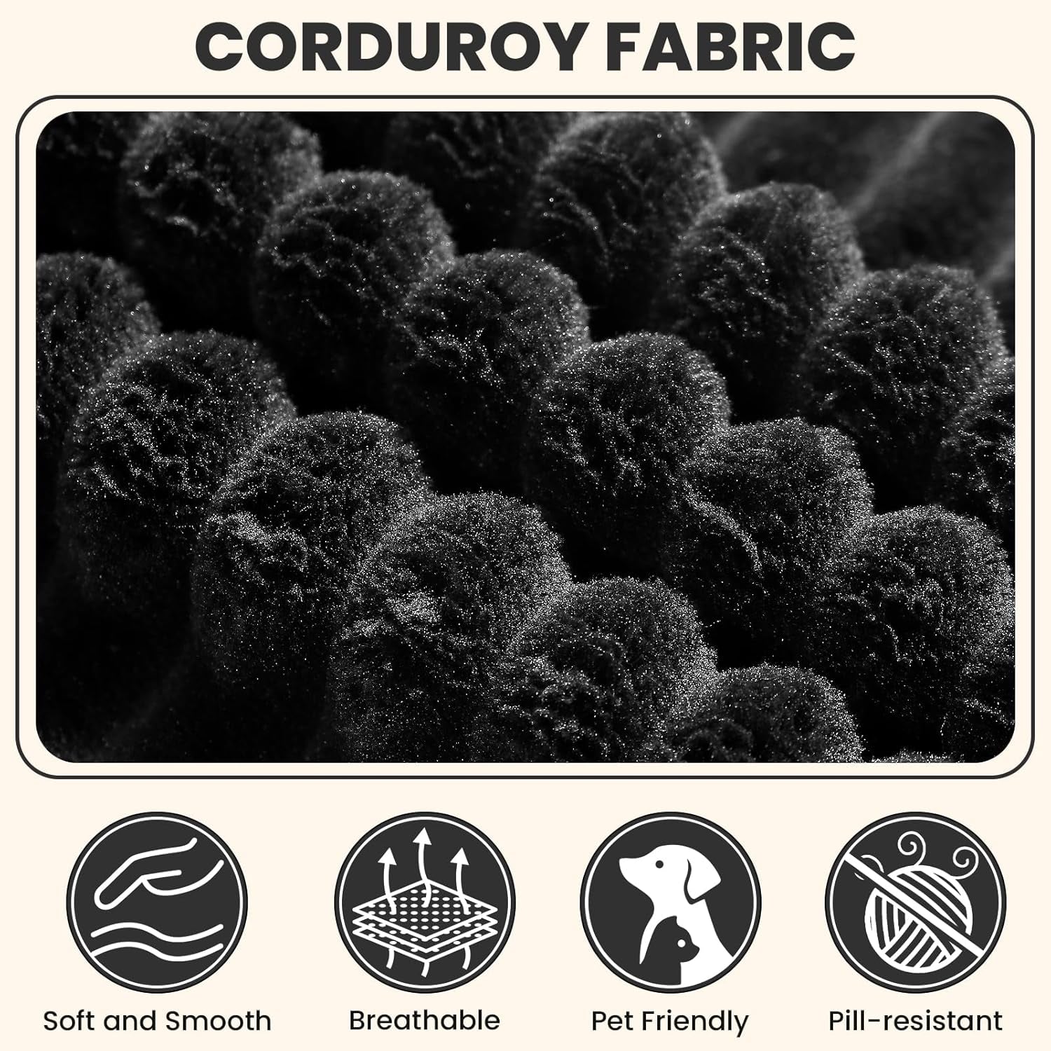 106" Cloud Sectional Couch with Deep Seat，Modern Modular Sofa with L-Shape Chaise，No Assembly Required, Upholstered Couches for Living Room Bedroom(Black,Left Facing Chaise)