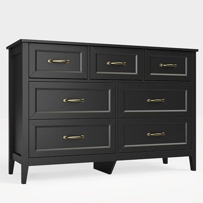 Black Dresser for Bedroom, Modern 7 Drawers Dresser, view 4