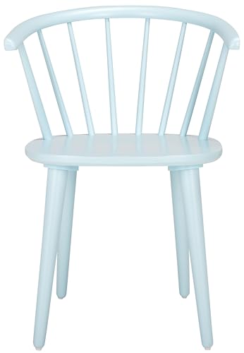 SAFAVIEH Furniture - Blanchard Side Chair Set of 2 - Pale Blue - Solid Wood - Modern Clean-Line Design - Ideal for Dining Room, Kitchen, Living Room, 17.9" Seat Height (AMH8512G-SET2)
