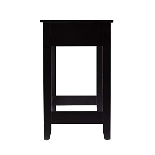 Holly & Martin Chekshire Storage Console - Transitional Design, Black Rattan - Ideal for Entryway, Living Room (CK1003003)