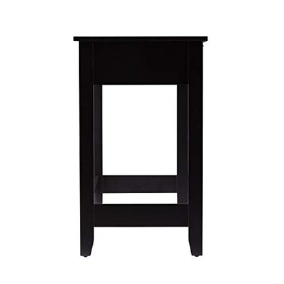 Holly & Martin Chekshire Storage Console - Transitional Design, Black Rattan - Ideal for Entryway, Living Room (CK1003003)