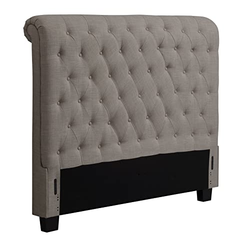 Royal Tufted Headboard, King, Espresso, view 2