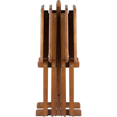 Pemberley Row Solid Wood Teak Snack Table Set Rectangular Oversized, Unassembled, view 7