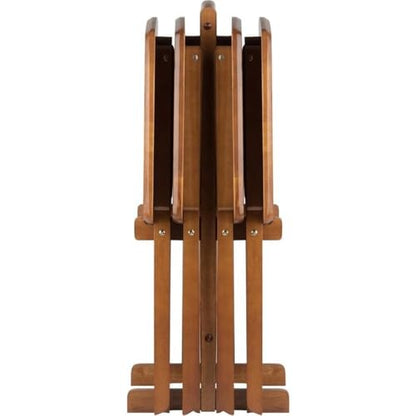 Pemberley Row Solid Wood Teak Snack Table Set Rectangular Oversized, Unassembled, view 7