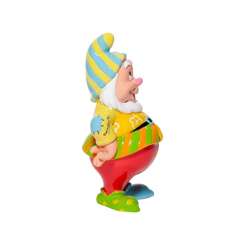 Disney by Romero Britto Snow White and The Seven Dwarfs Happy Miniature Figurine, 4.7 Inch, Multicolor