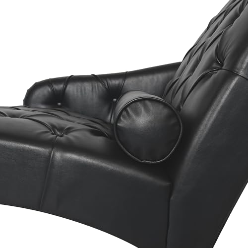 Tufted Chaise Lounge Chair: Immersive Comfort with High-Density Foam, view 6
