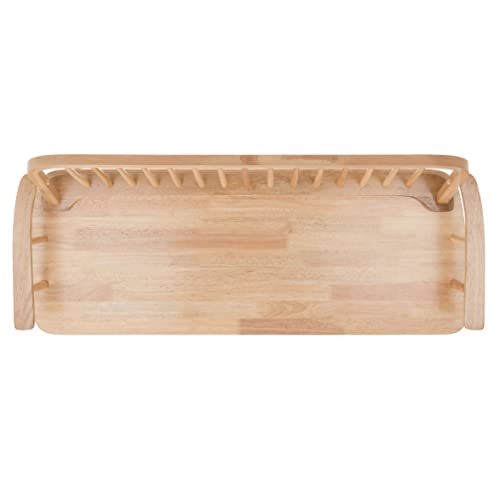 SAFAVIEH Home Collection – Lucilia Spindle Bench, Natural Solid Wood Entryway or Dining Bench, Windsor Style Seating (BCH8501A)