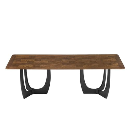 Wrenly 94Inch Dining Table Solid Wood Walnut Finish Modern Kitchen Room Entertaining Home Furniture Quality Stylish Elegant Durable Refined Versatile Contemporary