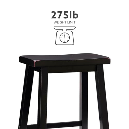 Powell Furniture Sand Through Terra Cotta Counter Stool, 24", Antique Black