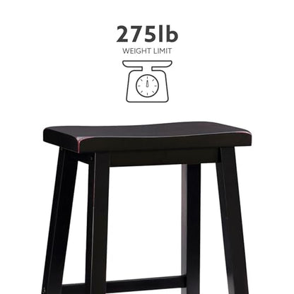 Powell Furniture Sand Through Terra Cotta Counter Stool, 24", Antique Black