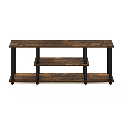 Turn-N-Tube Toolless 3-Tier TV Stand for 50 Inch TV, Amber Oak, view 7