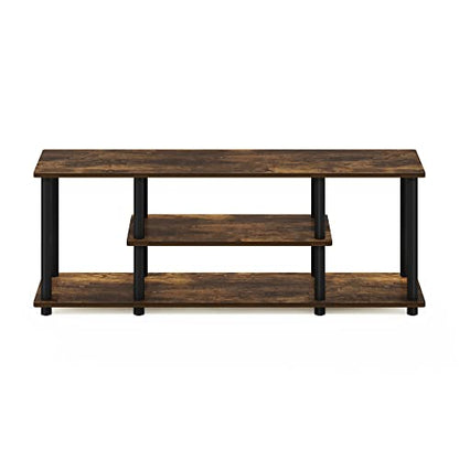 Turn-N-Tube Toolless 3-Tier TV Stand for 50 Inch TV, Amber Oak, view 7