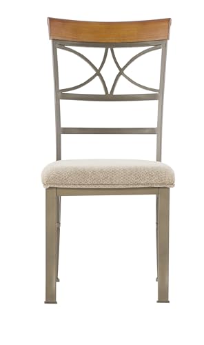 Hamilton Pewter and Bronze Metal Dining Chair Set of 2 by Powell