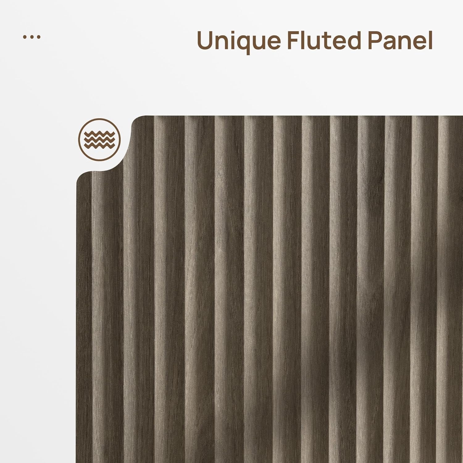 Office Computer Desk with 2 Drawers Modern Executive Writing Desk 48.8" Large Work Home Office Desks with Storage Fluted Makeup Vanity Table Study Table for Living Room Bedroom, Grey Alder