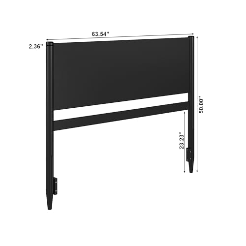 Modern Queen Wood Panel Headboard, Black, view 3