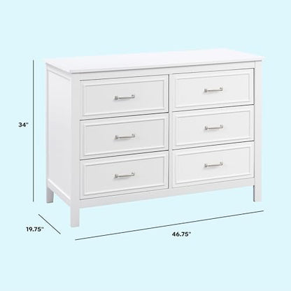 Charlie 6-Drawer Baby Dresser, GREENGUARD Certified - White, view 4
