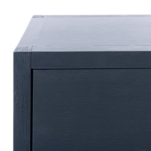 SAFAVIEH Furniture - Sadie 1-Drawer Nightstand - Navy - Wood - Glam Gold Hardware Design - Ideal for Bedroom, 19"W x 16"D x 22"H (NST9200A)