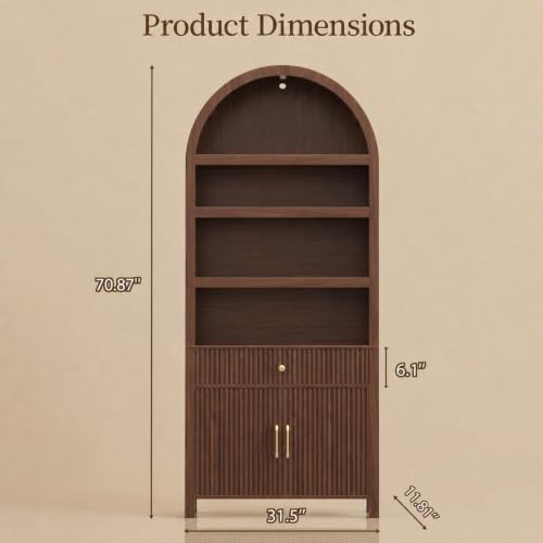 Book Shelf 70" Tall Bookcase with Drawer, view 3