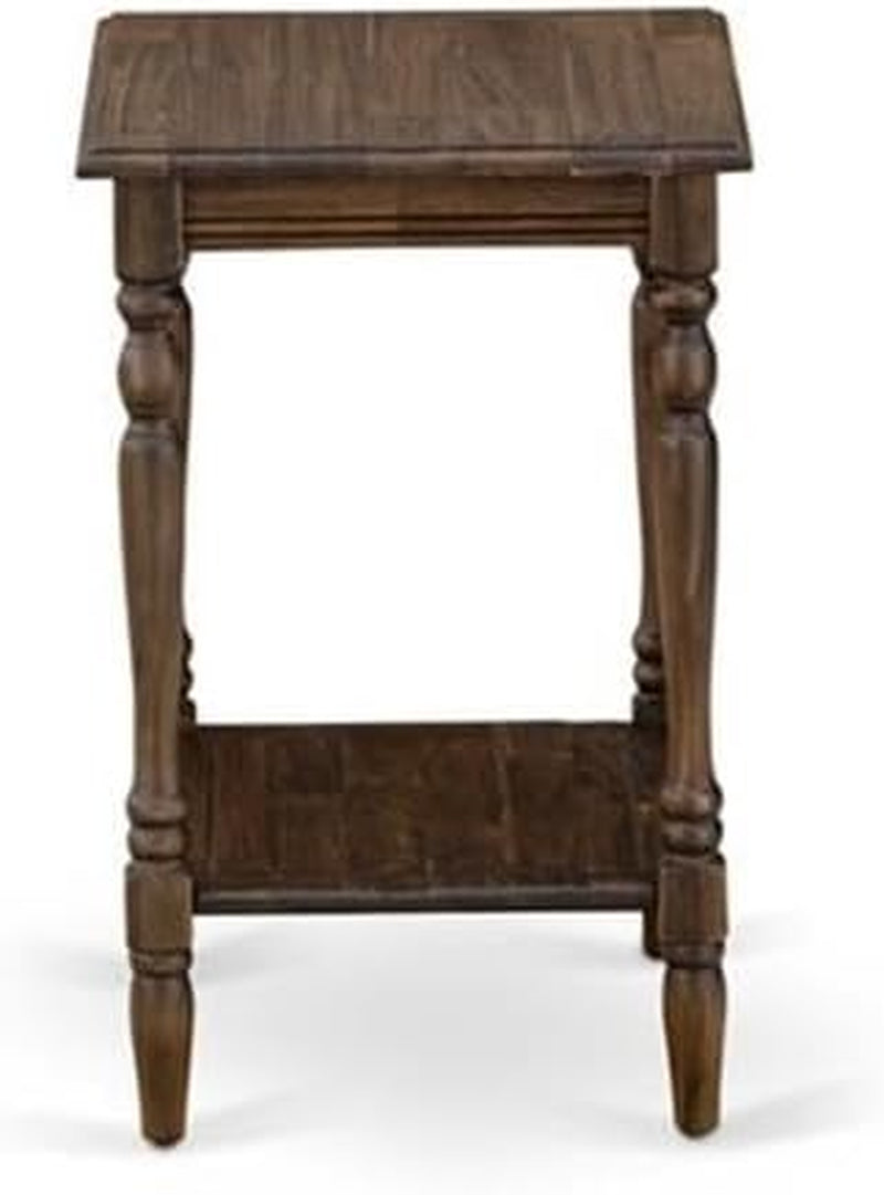 BF-07-ET Bedford Night Stand - Rectangle End Table with Open Storage Shelf for Bedroom, 16X20 Inch Inch, Distressed Jacobean