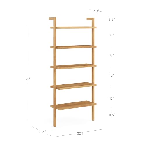 Nathan James Beacon Bohemian 5 Tier Bookshelf, Wall Mounted Bookcase, view 4