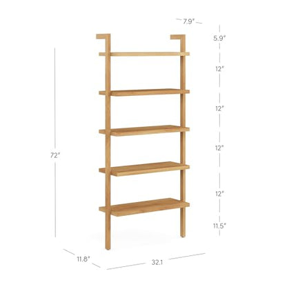 Nathan James Beacon Bohemian 5 Tier Bookshelf, Wall Mounted Bookcase, view 4