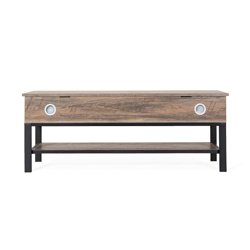 Wyatt Farmhouse Entryway Storage Bench with Lower Shelf Perfect for Entryway, Mudroom, or Bedroom, Gray