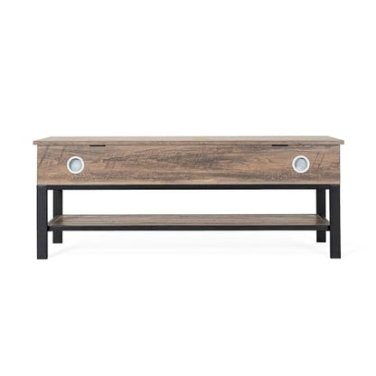 Wyatt Farmhouse Entryway Storage Bench with Lower Shelf Perfect for Entryway, Mudroom, or Bedroom, Gray